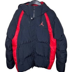 Men’s size Large Jordan jacket worn once black and red